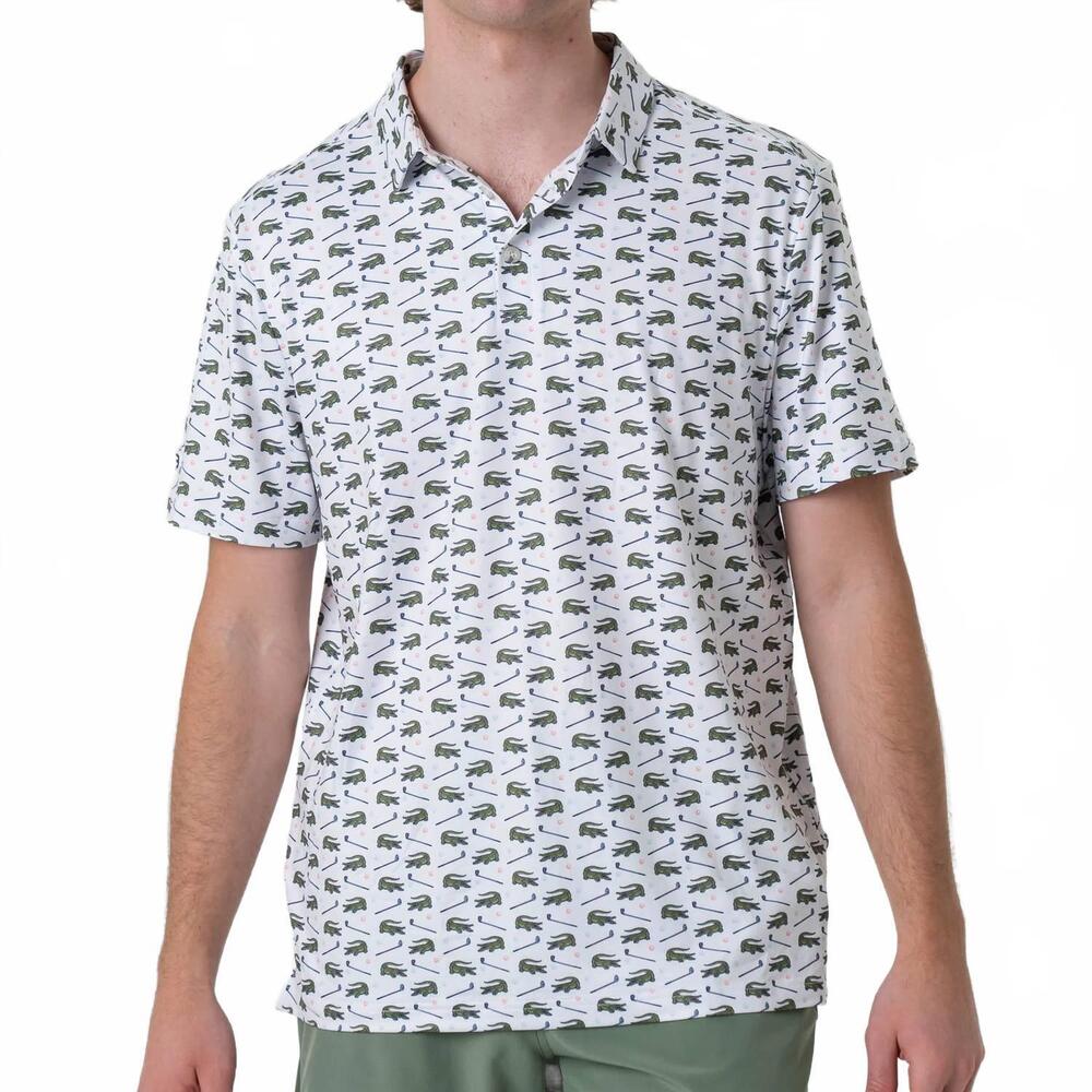 NEW BURLEBO men's performance polo shirt in tap it in